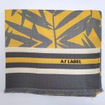 شال نخی رنگ سال طرح برگ