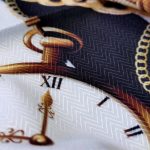 روسری نخ ابریشم طرح ساعت