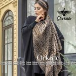 روسری نخ ابریشم طرح پوست ماری