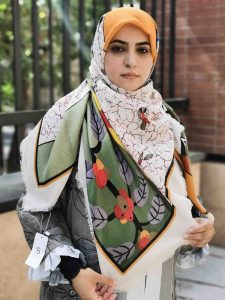 روسری نخ پنبه طرحدار