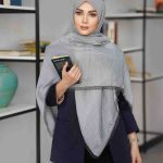 روسری پلیسه شاین دار