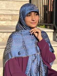 روسری ابریشم ژاکارد شاین دار