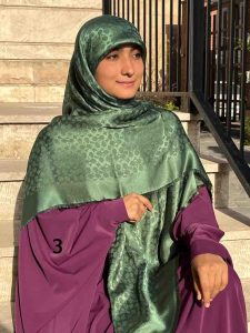 روسری ابریشم ژاکارد شاین دار