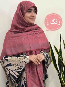 روسری ژاکارد لمه دار