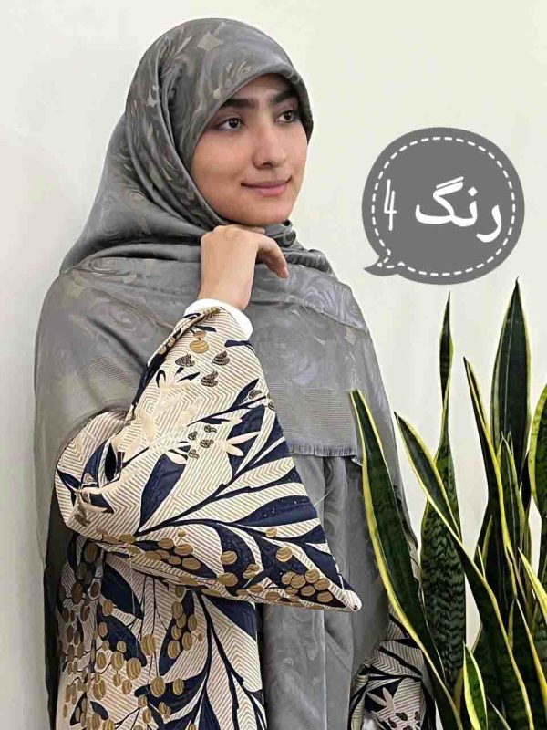 روسری ژاکارد لمه دار