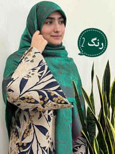 روسری ژاکارد لمه دار