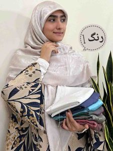 روسری ژاکارد لمه دار