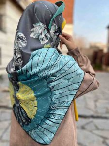 روسری ابریشم توییل مجلسی