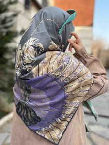 روسری ابریشم توییل مجلسی