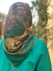 روسری ابریشم تویل قواره 90