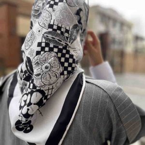 روسری ابریشم کوتاه