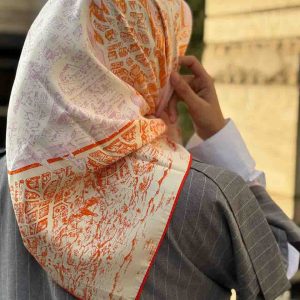 روسری ابریشم تویل کوتاه
