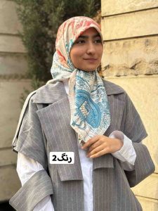 روسری ابریشم تویل کوتاه