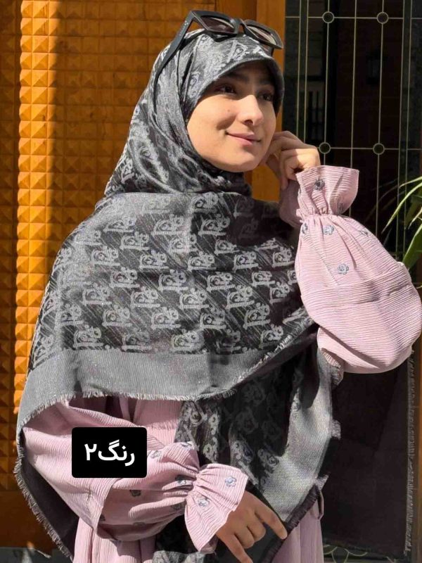 روسری ژاکارد لمه دار