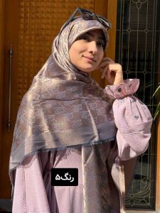 روسری ژاکارد لمه دار