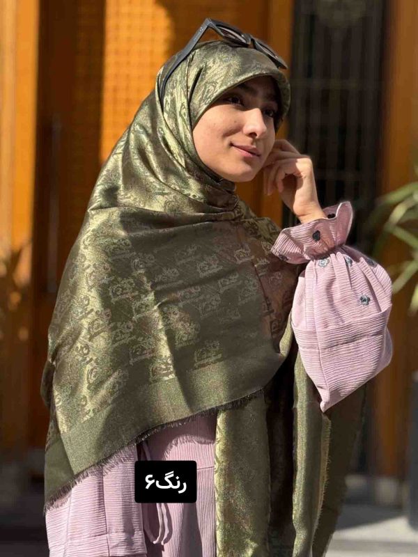 روسری ژاکارد لمه دار