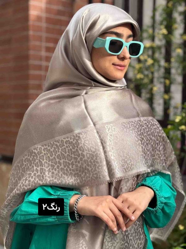 روسری ژاکارد حاشیه پلنگی