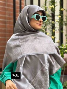 روسری ژاکارد حاشیه پلنگی