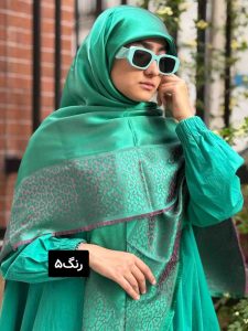 روسری ژاکارد حاشیه پلنگی