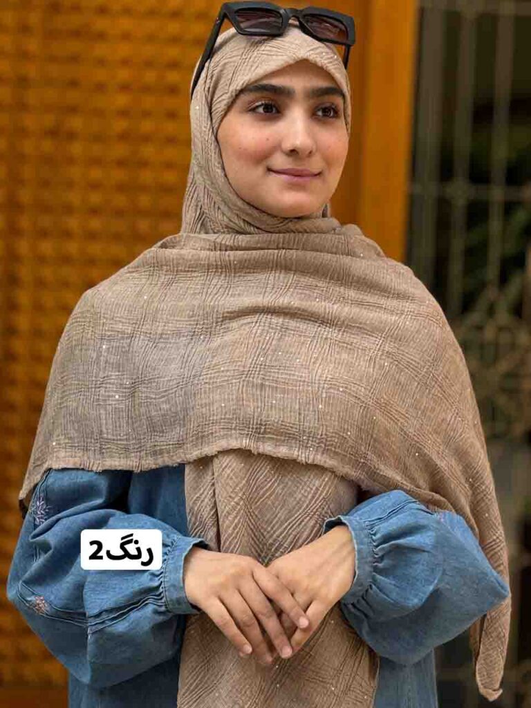 روسری نخی پولکی