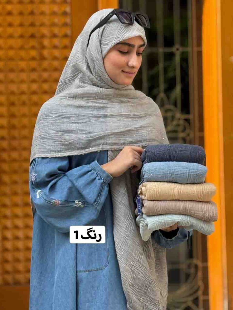 روسری نخی پولکی