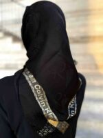 روسری ترک مشکی طلایی