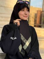 روسری ترک مشکی طلایی