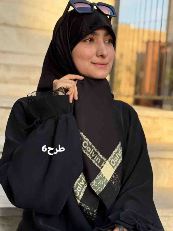 روسری ترک مشکی طلایی