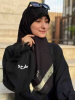 روسری ترک مشکی طلایی