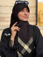 روسری ترک مشکی طلایی