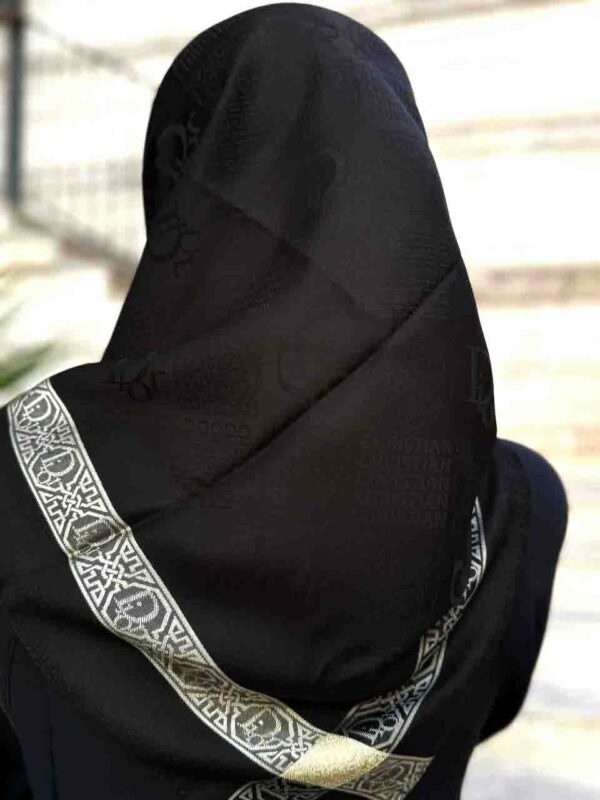 روسری ترک مشکی طلایی