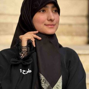 روسری ترک مشکی طلایی