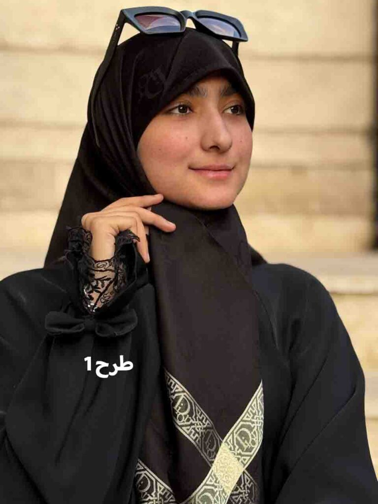 روسری ترک مشکی طلایی