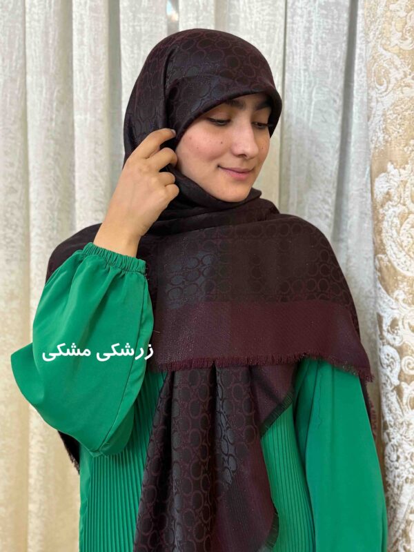 روسری ژاکارد لمه دار
