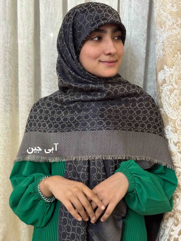 روسری ژاکارد لمه دار