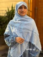 روسری نخی حاشیه گیپور