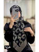 روسری حریر ژاکارد