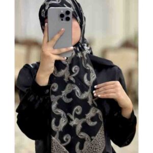 روسری حریر ژاکارد