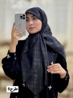 روسری ژاکارد مشکی
