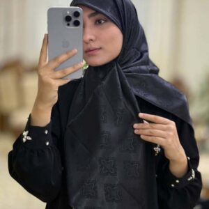روسری ژاکارد مشکی